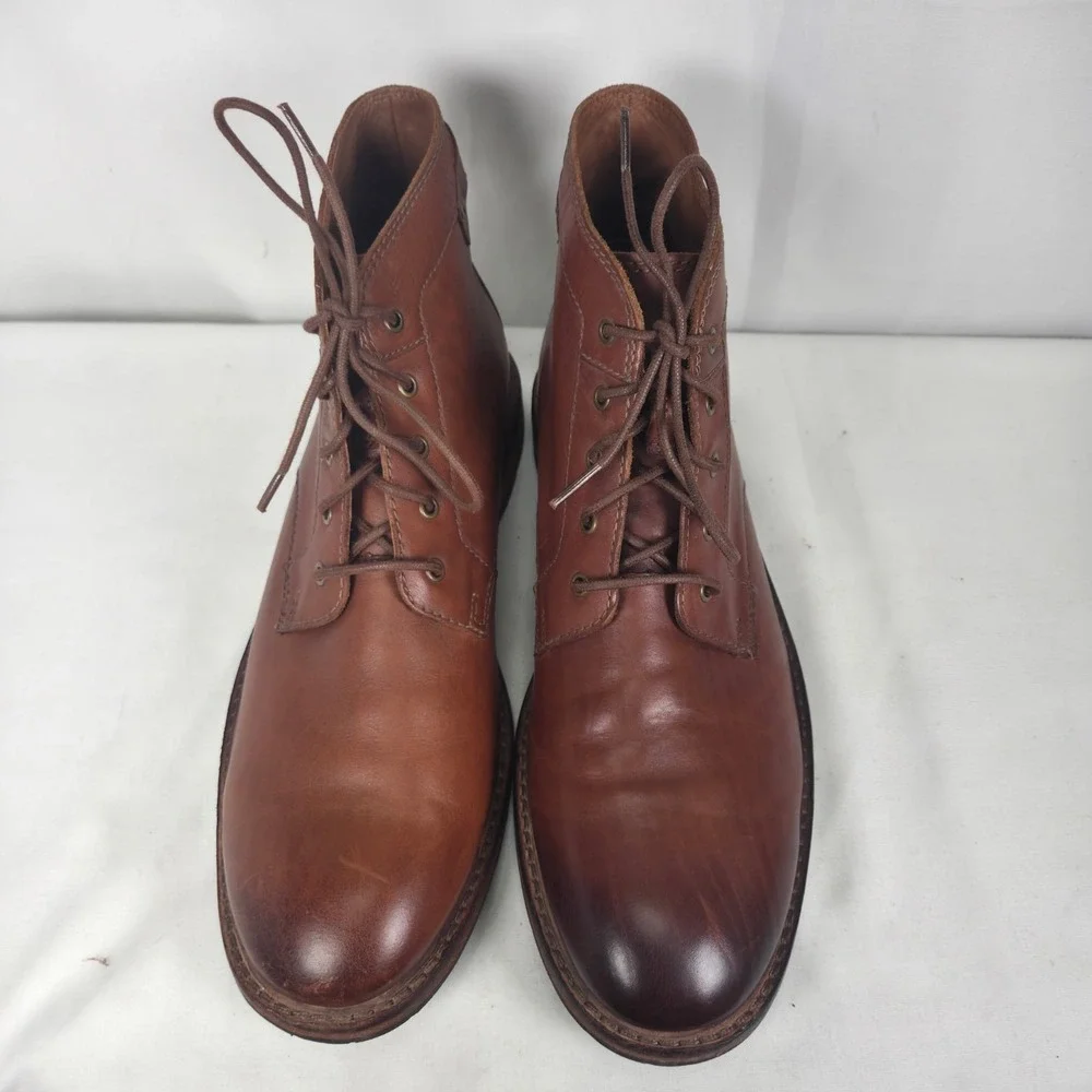Clarks Boots Clarkdale Bud Boot Mens US 10.5 Brown Leather Ankle Chukka Lace Up